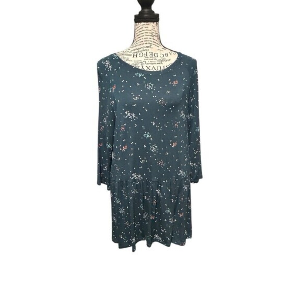 Boden‎ Tunic Top/dress Blouse Womens US Small Green Floral Print Boho Casual